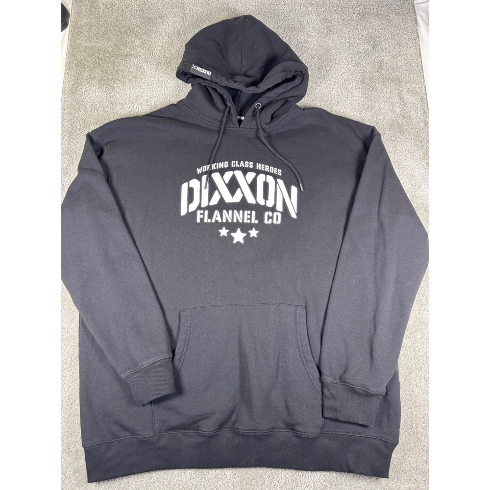 Dixxon Flannel Co Mens 3X Black Working Class Heroes Pullover Fleece Hoodie